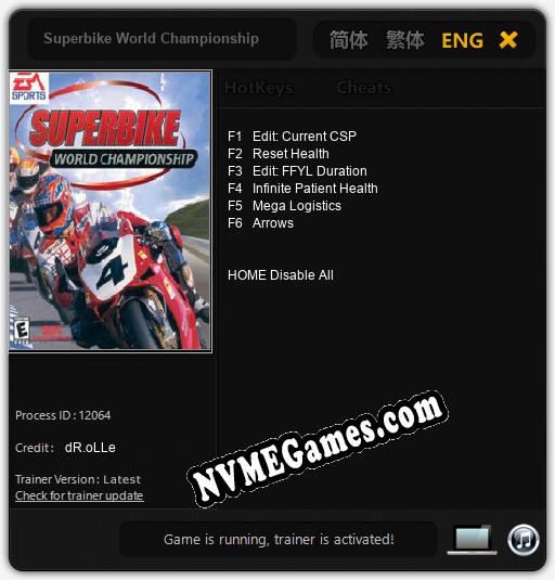 Superbike World Championship: Cheats, Trainer +6 [dR.oLLe]