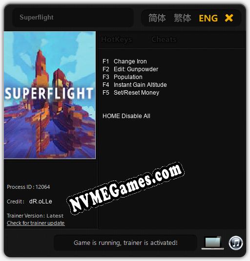 Superflight: Trainer +5 [v1.9]