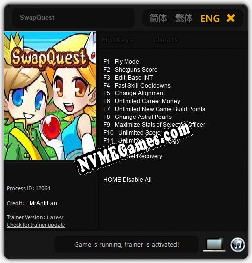 SwapQuest: Trainer +13 [v1.8]