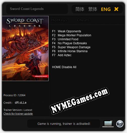 Sword Coast Legends: Cheats, Trainer +7 [dR.oLLe]