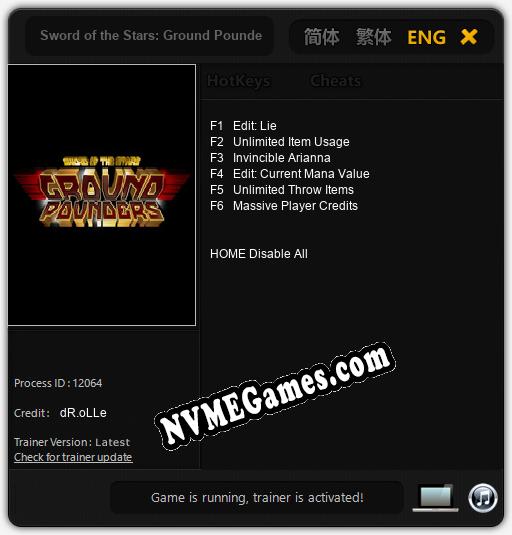 Sword of the Stars: Ground Pounders: Cheats, Trainer +6 [dR.oLLe]