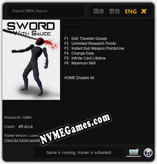 Sword With Sauce: Trainer +6 [v1.3]