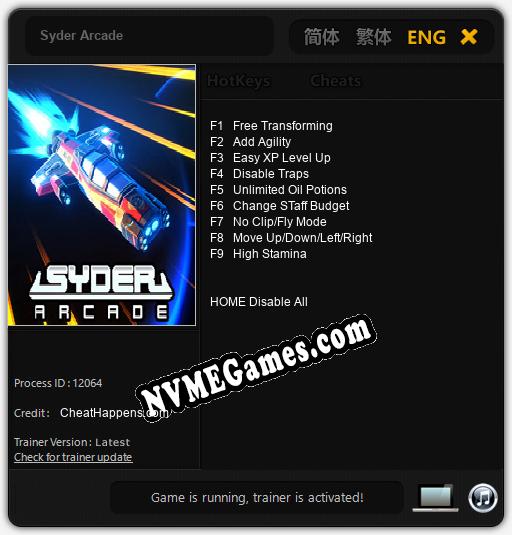 Syder Arcade: Treinador (V1.0.78)