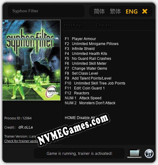 Syphon Filter: Cheats, Trainer +14 [dR.oLLe]