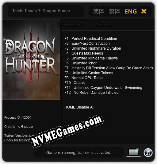 Taichi Panda 3: Dragon Hunter: Cheats, Trainer +12 [dR.oLLe]