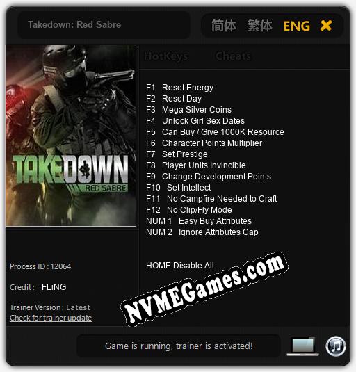 Takedown: Red Sabre: Trainer +14 [v1.4]