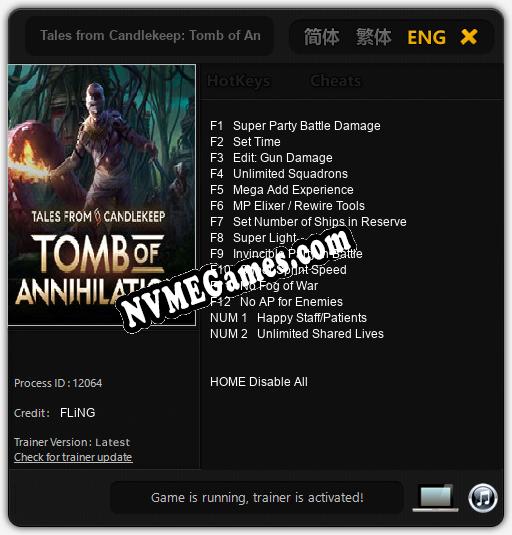 Treinador liberado para Tales from Candlekeep: Tomb of Anihilation [v1.0.3]