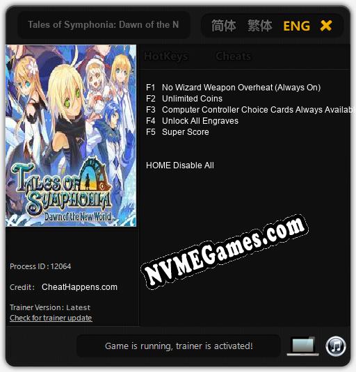 Tales of Symphonia: Dawn of the New World: Cheats, Trainer +5 [CheatHappens.com]