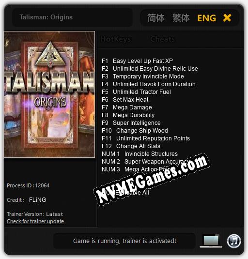 Talisman: Origins: Cheats, Trainer +15 [FLiNG]