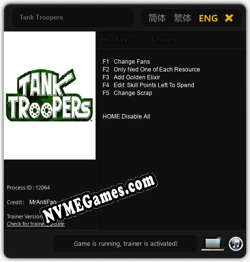 Tank Troopers: Treinador (V1.0.41)