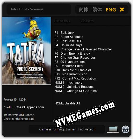 Tatra Photo Scenery: Trainer +15 [v1.6]