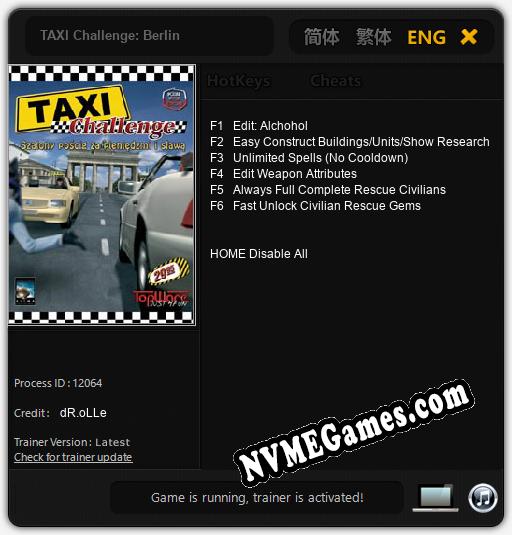 TAXI Challenge: Berlin: Treinador (V1.0.7)