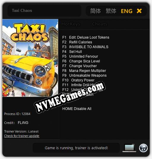 Taxi Chaos: Cheats, Trainer +13 [FLiNG]