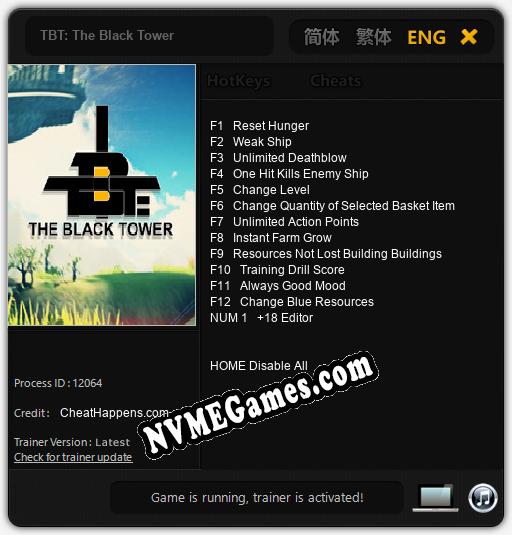 TBT: The Black Tower: Trainer +13 [v1.9]