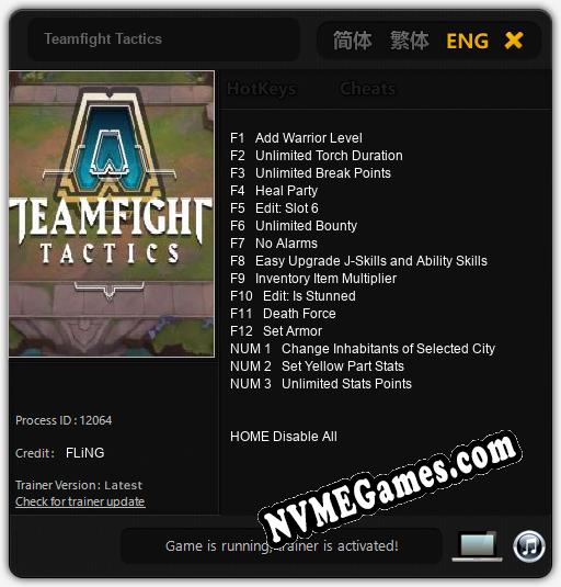 Treinador liberado para Teamfight Tactics [v1.0.9]