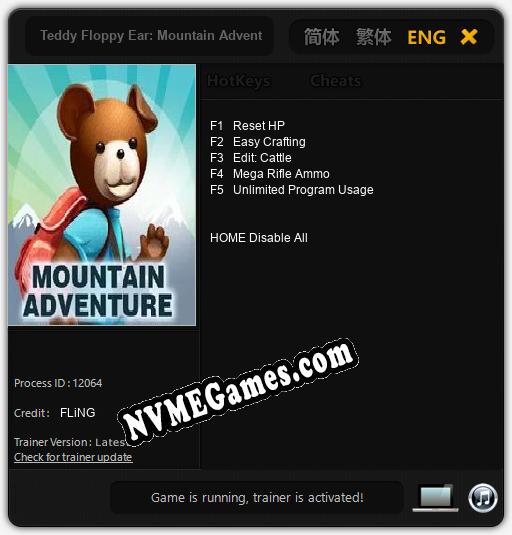 Teddy Floppy Ear: Mountain Adventure: Treinador (V1.0.92)