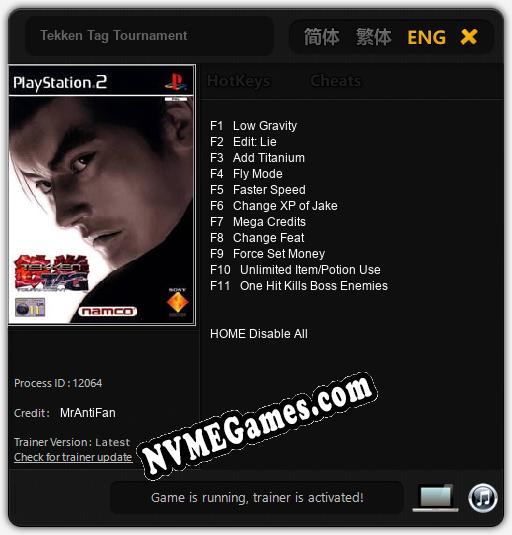 Tekken Tag Tournament: Treinador (V1.0.84)