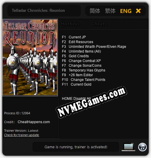 Telladar Chronicles: Reunion: Treinador (V1.0.49)