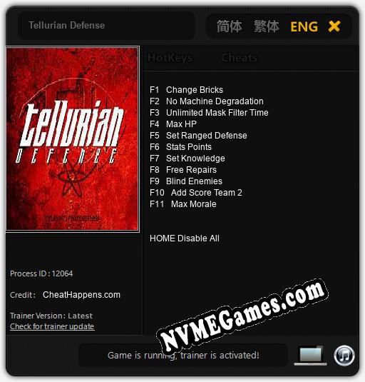 Tellurian Defense: Trainer +11 [v1.5]