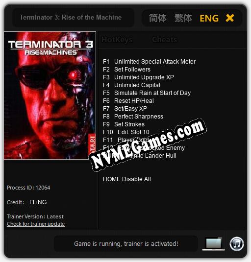 Terminator 3: Rise of the Machines: Trainer +13 [v1.8]