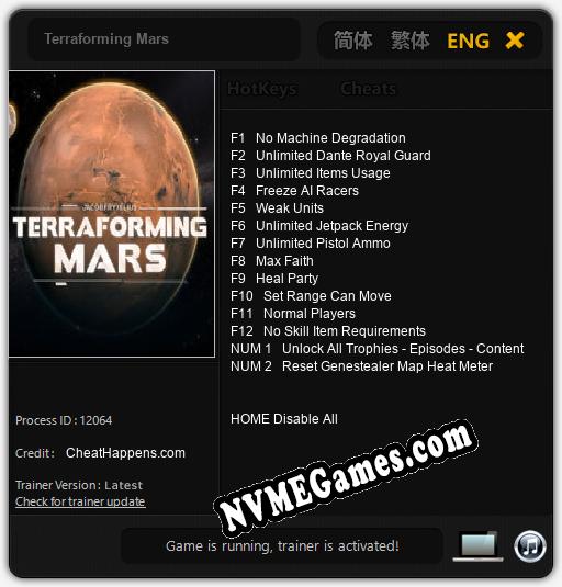 Terraforming Mars: Trainer +14 [v1.6]