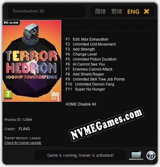 Treinador liberado para Terrorhedron 3D [v1.0.3]