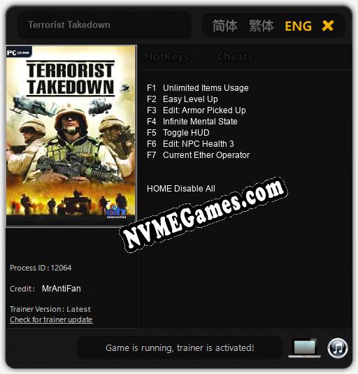 Terrorist Takedown: Treinador (V1.0.63)