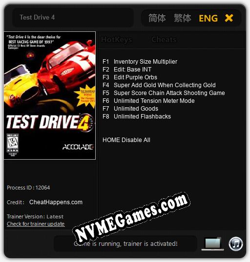 Test Drive 4: Treinador (V1.0.44)