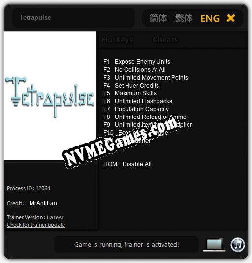 Tetrapulse: Treinador (V1.0.38)