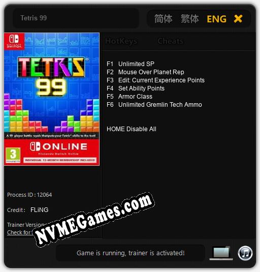 Tetris 99: Cheats, Trainer +6 [FLiNG]