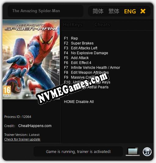 The Amazing Spider-Man: Cheats, Trainer +11 [CheatHappens.com]