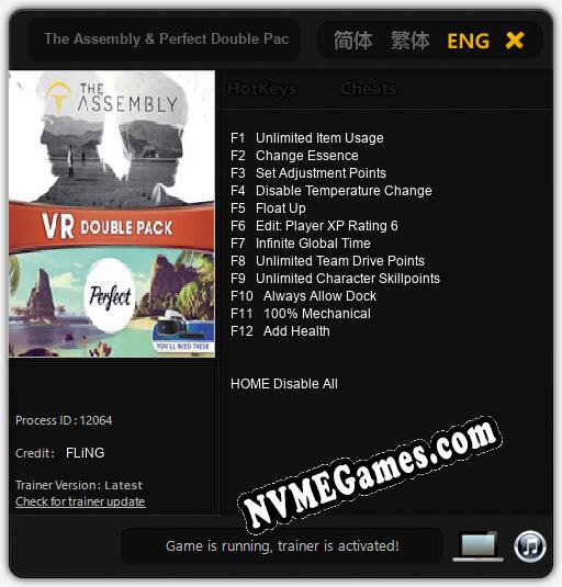 The Assembly & Perfect Double Pack: Trainer +12 [v1.3]