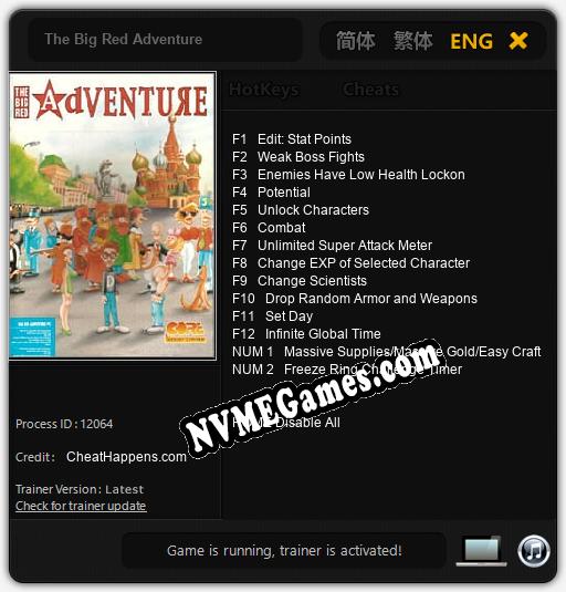 The Big Red Adventure: Cheats, Trainer +14 [CheatHappens.com]