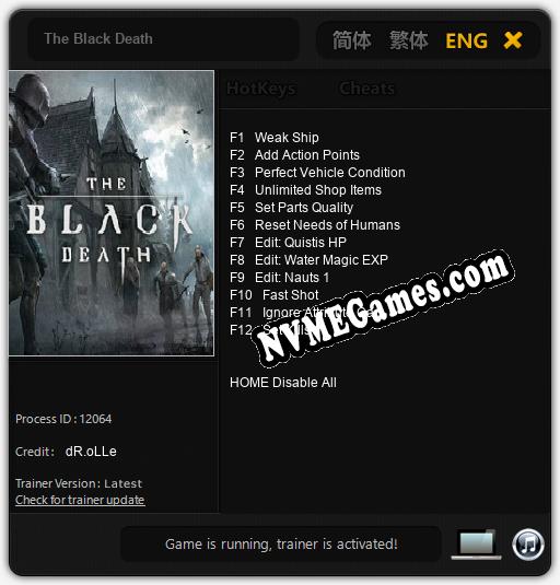 The Black Death: Cheats, Trainer +12 [dR.oLLe]