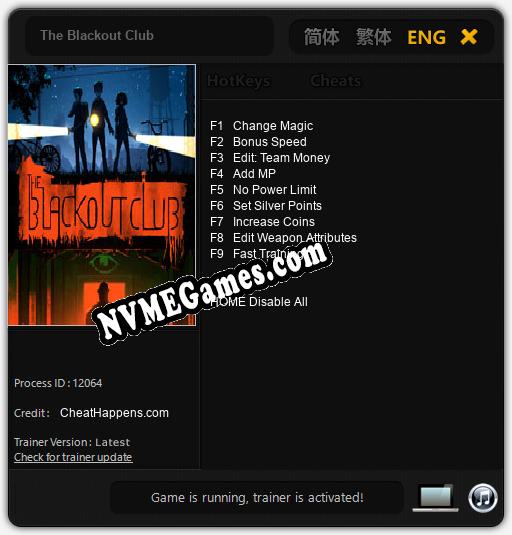 The Blackout Club: Cheats, Trainer +9 [CheatHappens.com]