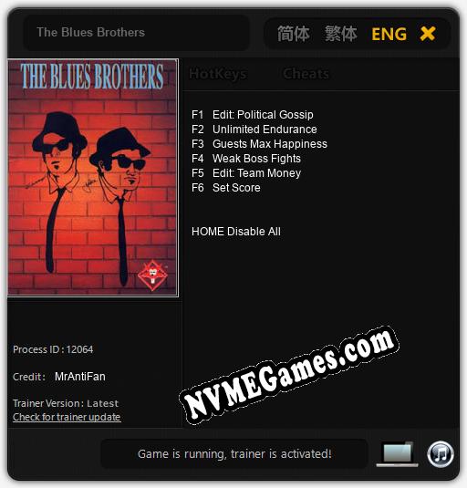 Treinador liberado para The Blues Brothers [v1.0.7]