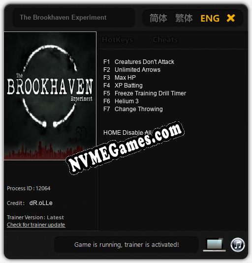 The Brookhaven Experiment: Treinador (V1.0.89)