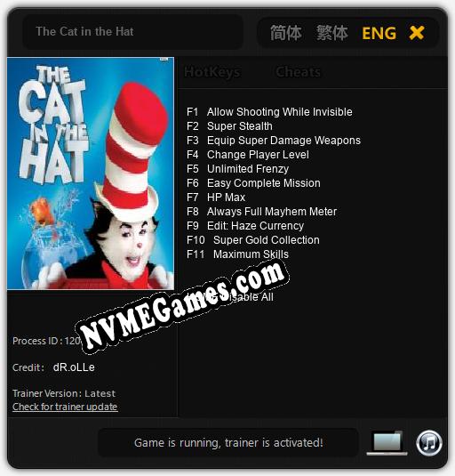 Treinador liberado para The Cat in the Hat [v1.0.9]