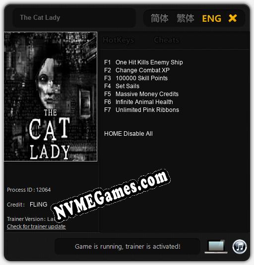 The Cat Lady: Trainer +7 [v1.1]