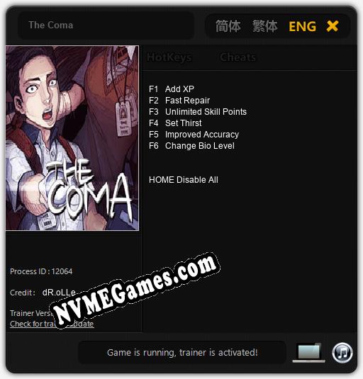 The Coma: Cheats, Trainer +6 [dR.oLLe]