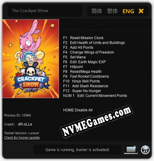 Treinador liberado para The Crackpet Show [v1.0.5]