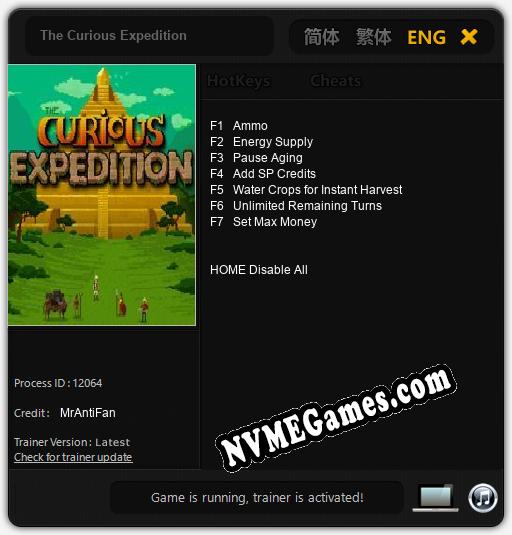 Treinador liberado para The Curious Expedition [v1.0.6]