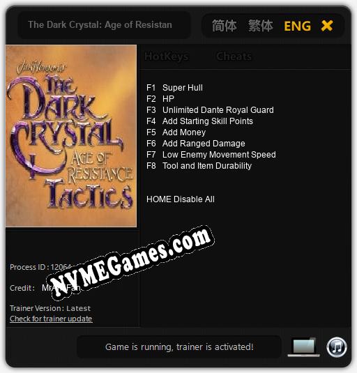 The Dark Crystal: Age of Resistance Tactics: Treinador (V1.0.25)