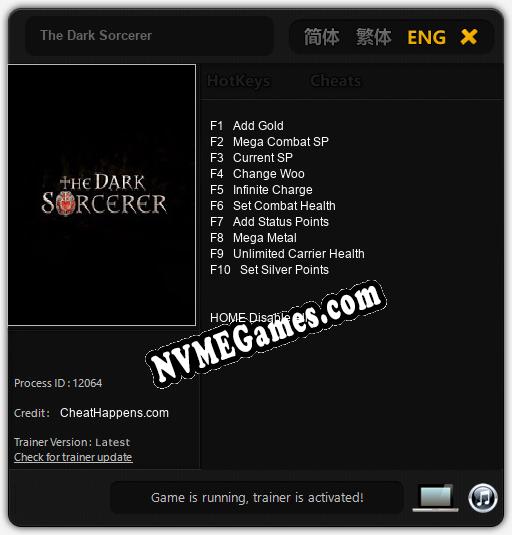 The Dark Sorcerer: Cheats, Trainer +10 [CheatHappens.com]