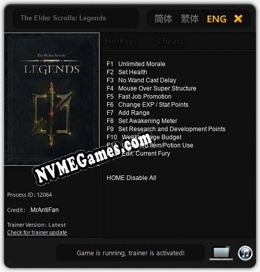 The Elder Scrolls: Legends: Treinador (V1.0.80)