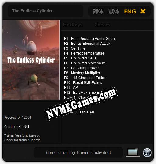 Treinador liberado para The Endless Cylinder [v1.0.9]