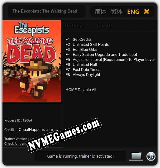 The Escapists: The Walking Dead: Trainer +8 [v1.5]