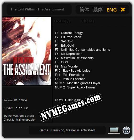The Evil Within: The Assignment: Treinador (V1.0.74)