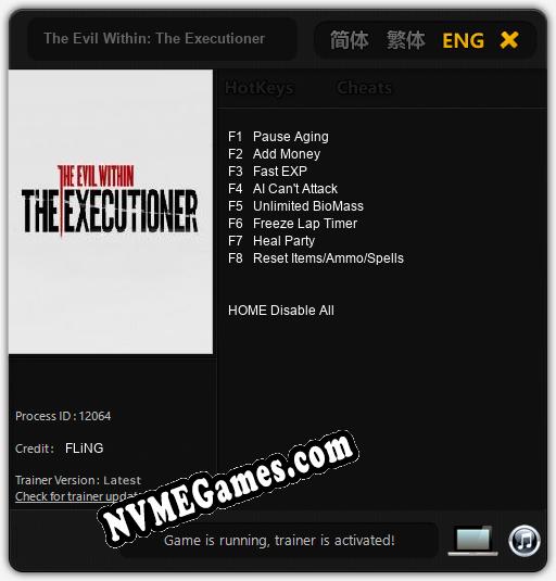 The Evil Within: The Executioner: Cheats, Trainer +8 [FLiNG]