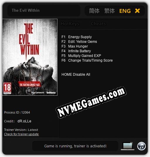 The Evil Within: Trainer +6 [v1.1]